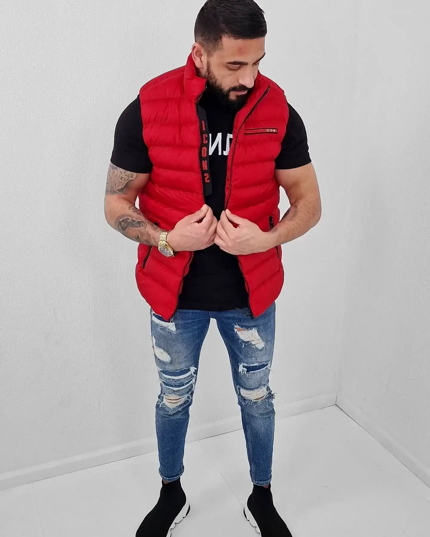 Icon2 Bodywarmer 2.0 Zonder Capuchon Rood