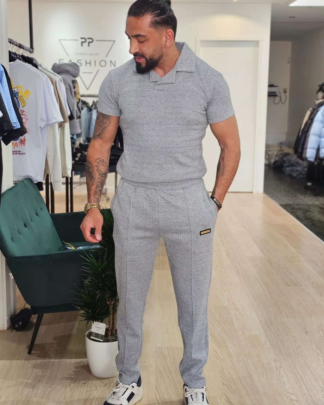 Siksilk Luxe 2 Delige Set Polo + Broek Grijs