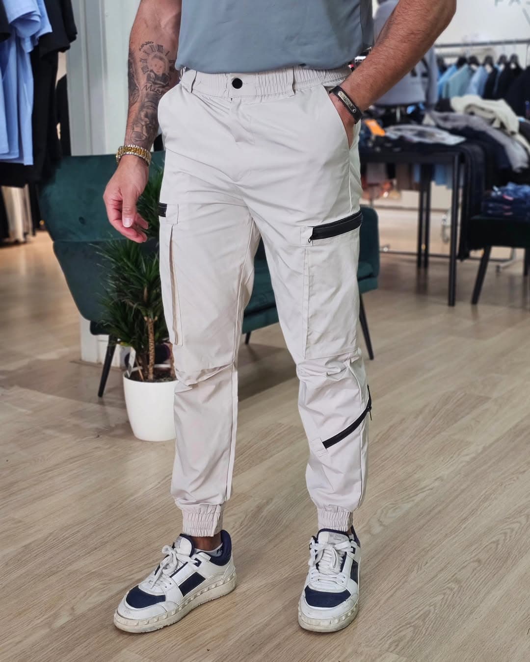 Trendy Cargobroek Beige 2327