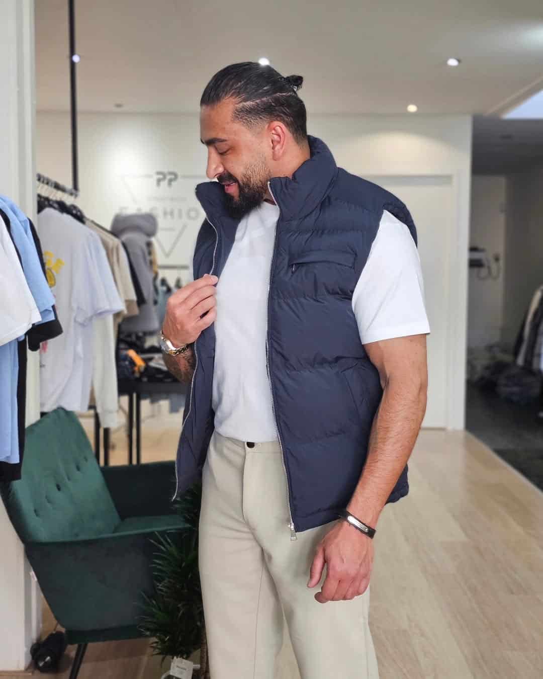 Bodywarmer dons met rits Blauw 6697