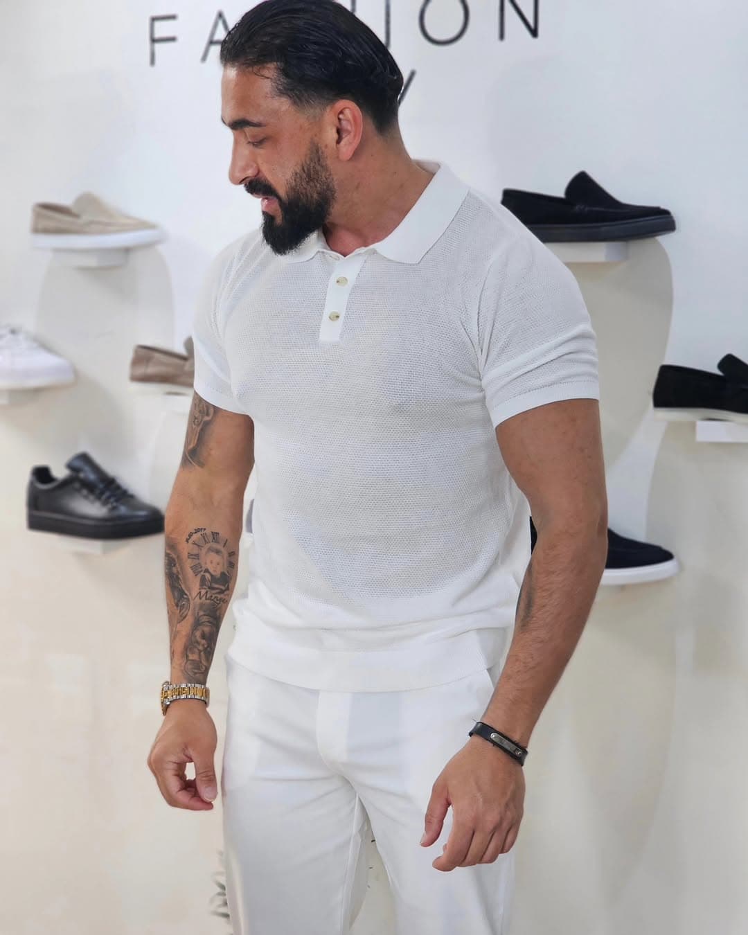 Polo met knopen 100% katoen Wit 623