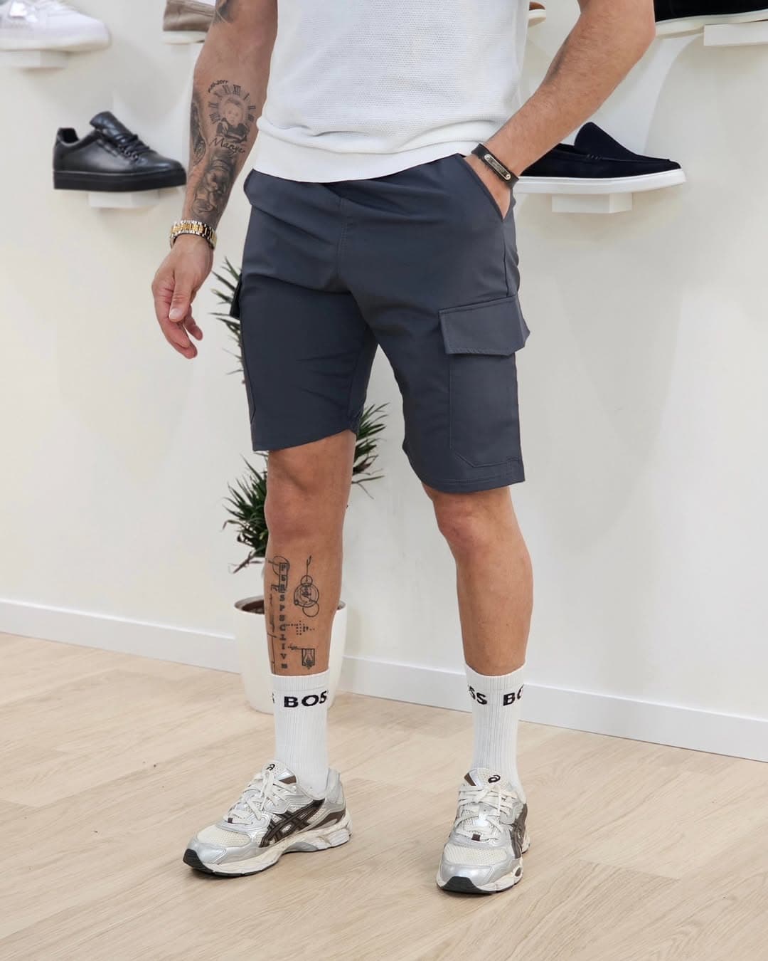 Cargo Short Super Stretch Antraciet