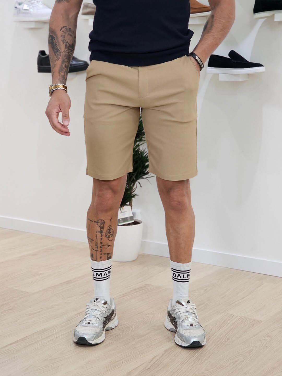 Chino Korte Broek Camel 10439