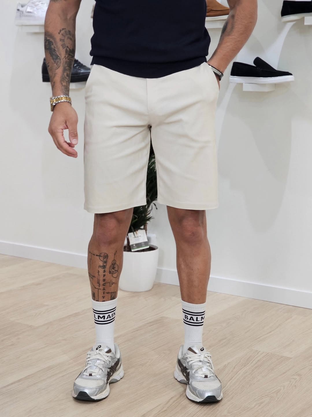 Chino Korte Broek Beige 10439