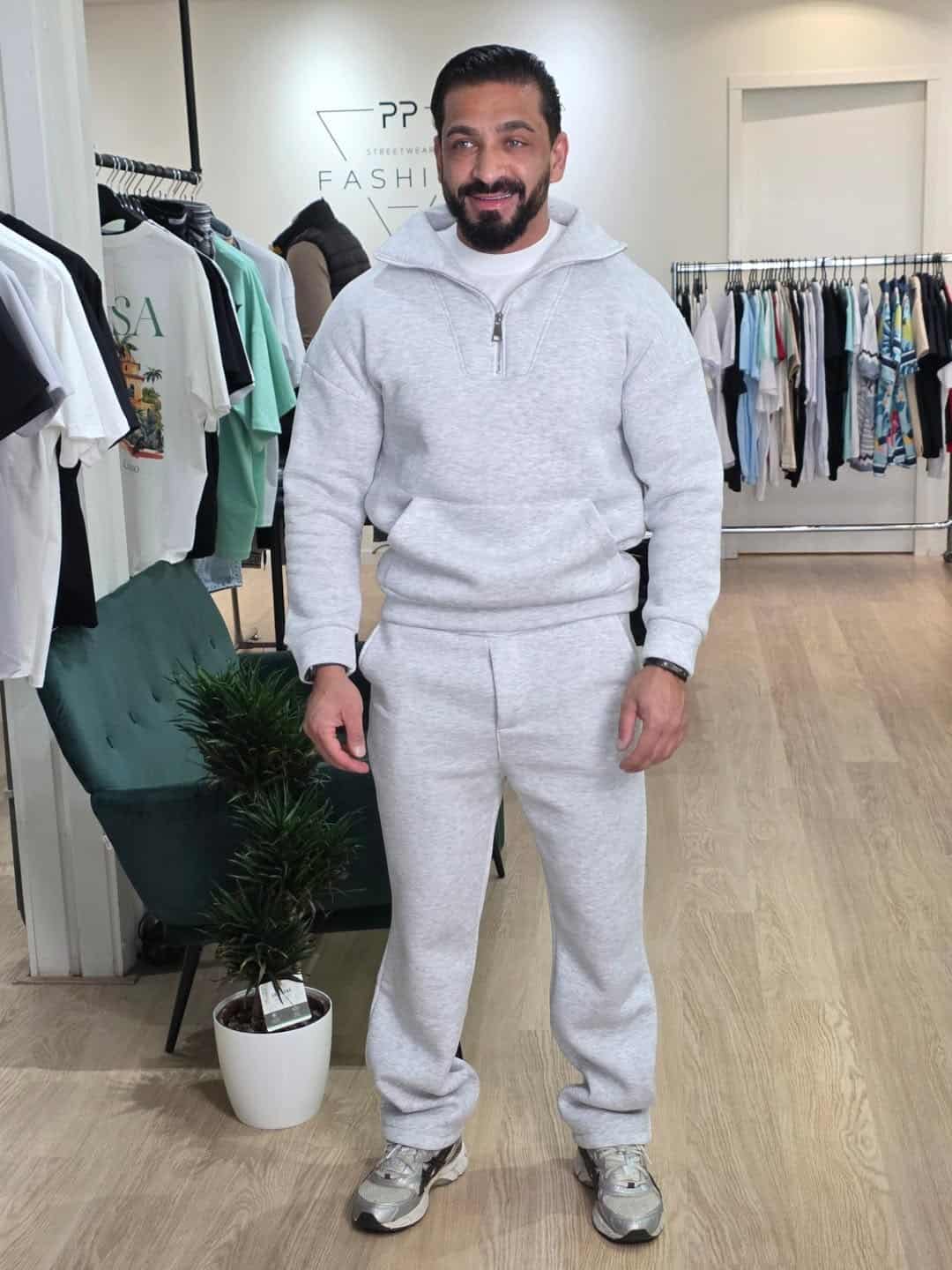 Oversized Trainingspak Joggingpak Grijs 192