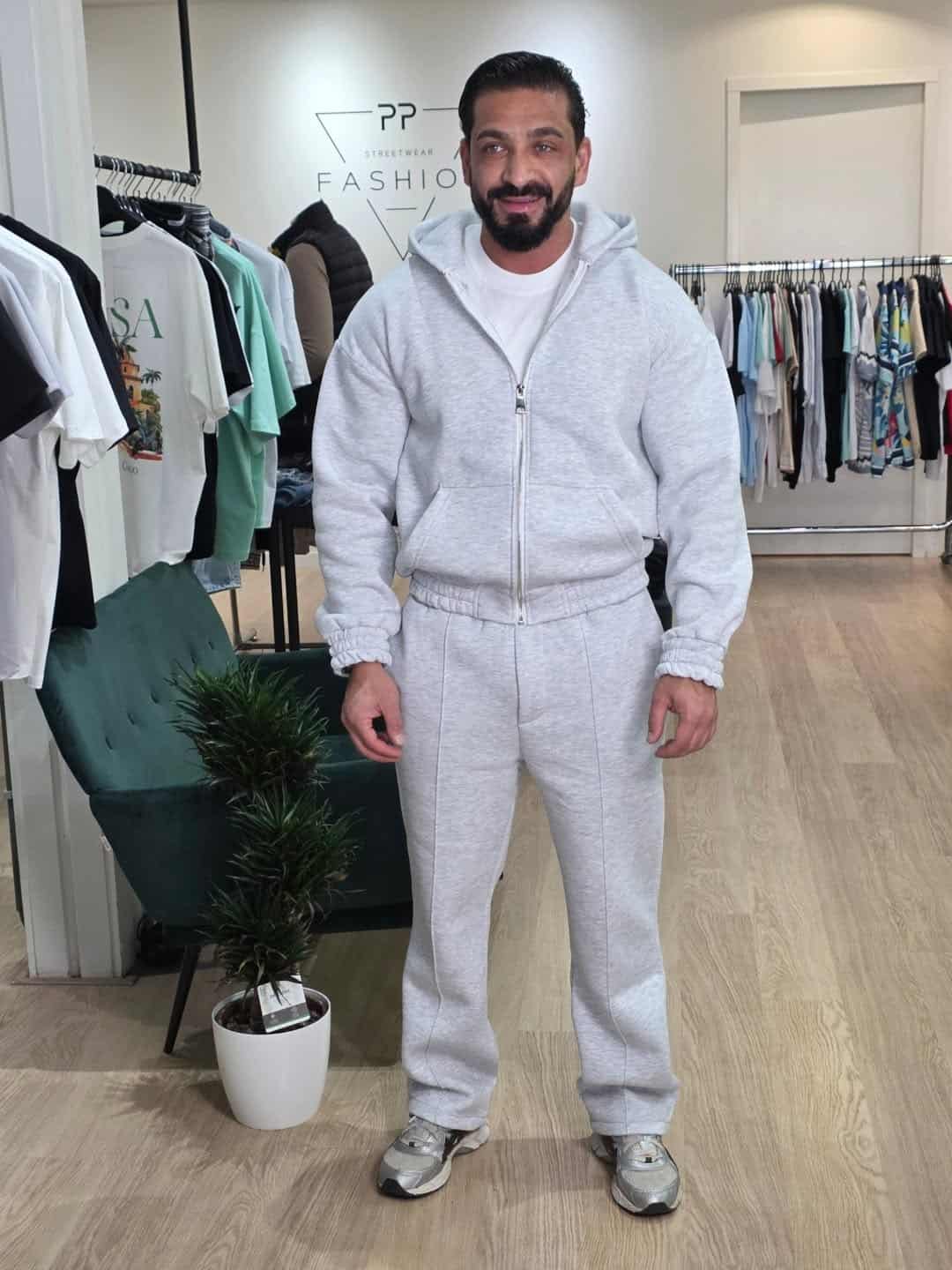 Oversized Trainingspak Joggingpak Grijs 181