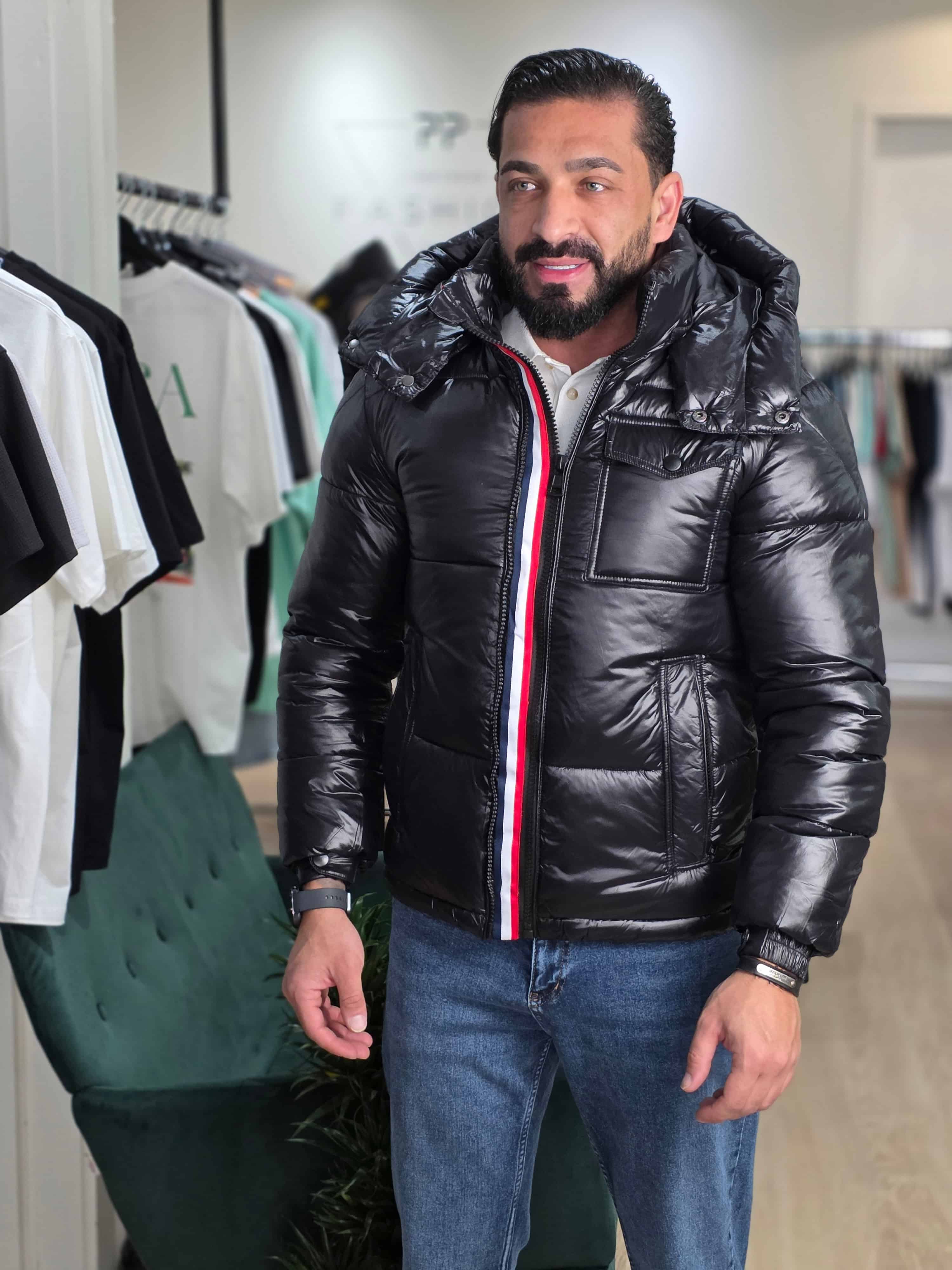 Pufferjas met Afneembare capuchon Zwart 5059