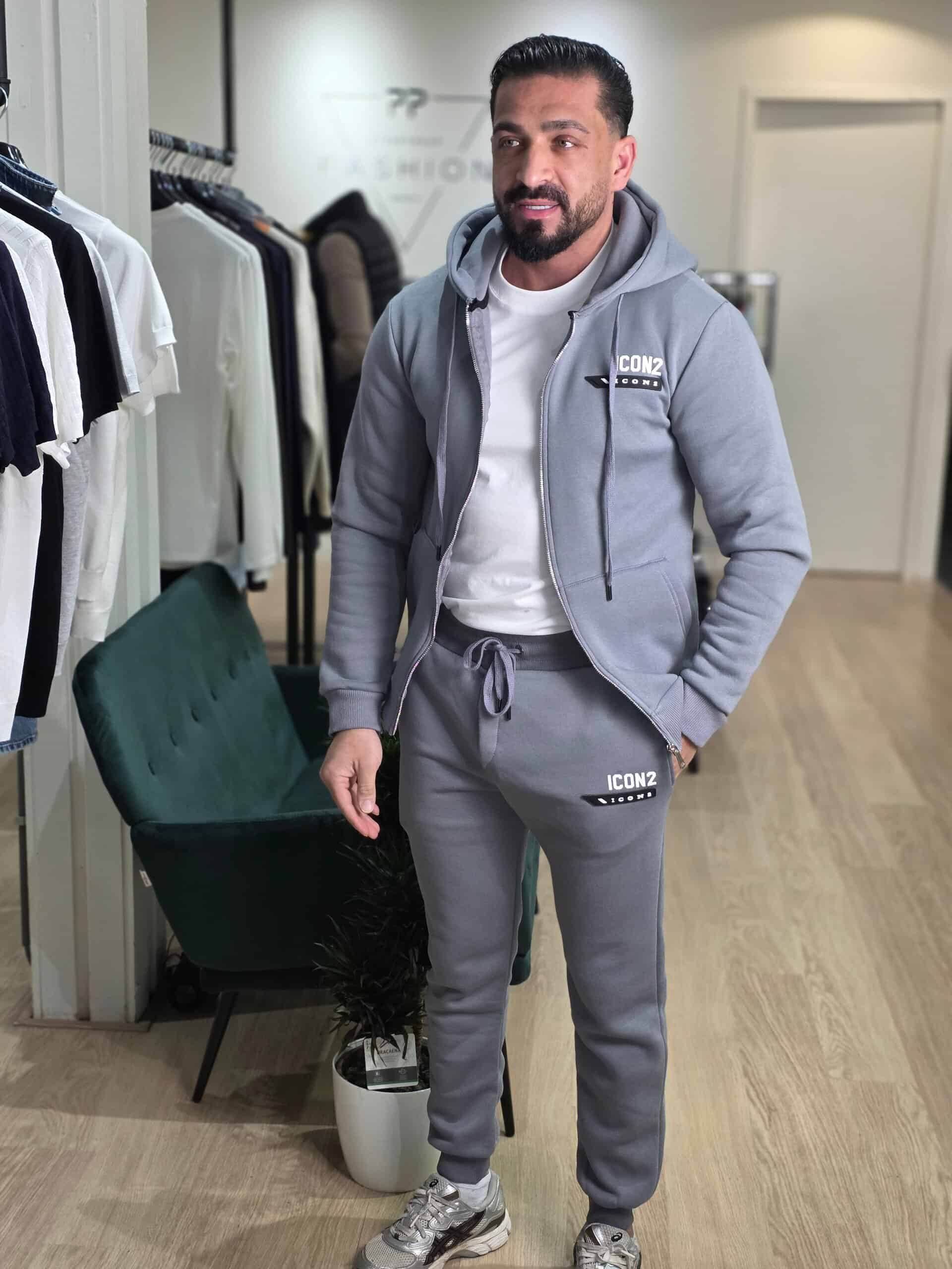 Icon2 Trainingspak Joggingpak Grijs 1513