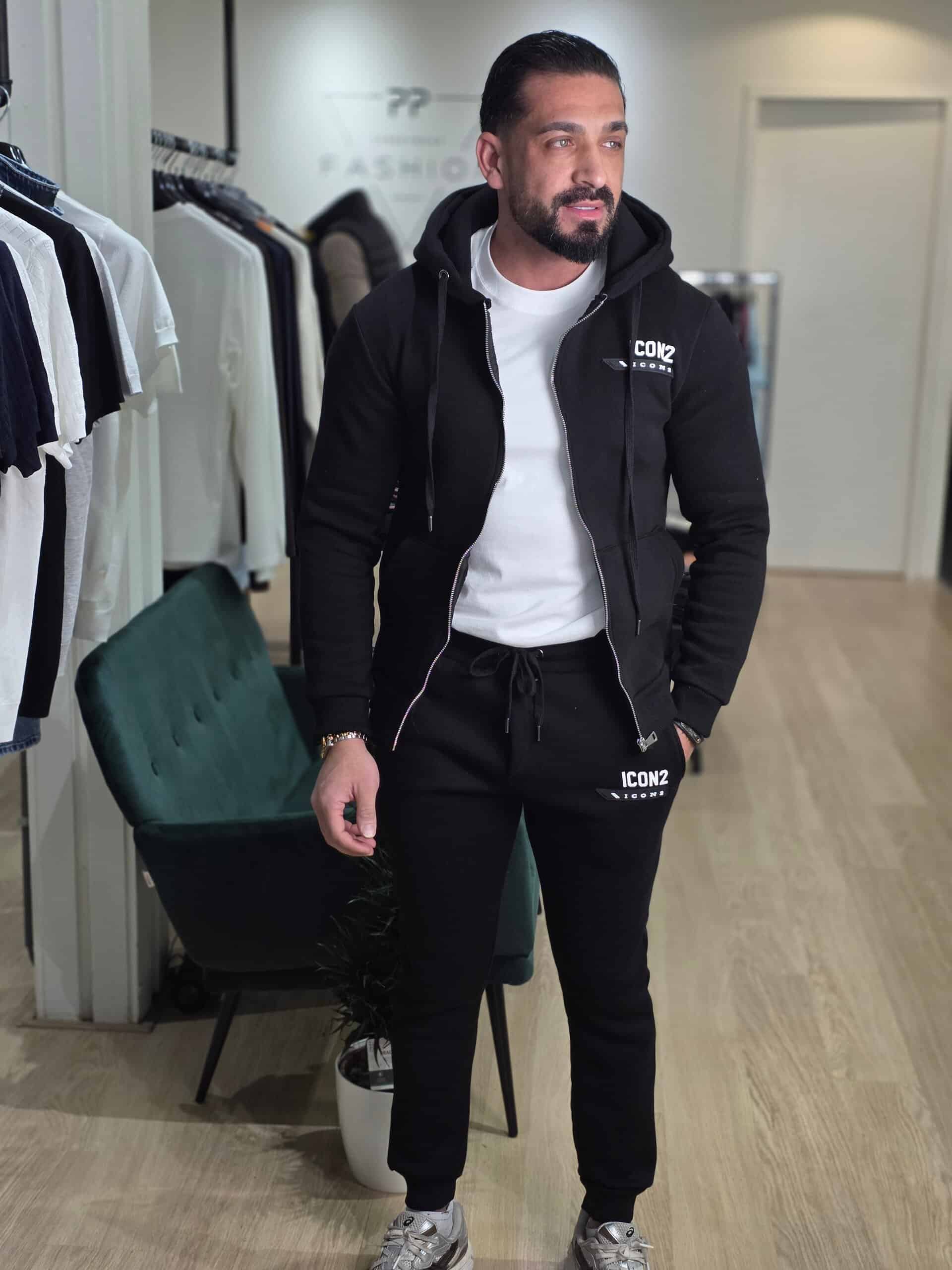 Icon2 Trainingspak Joggingpak Zwart 1513