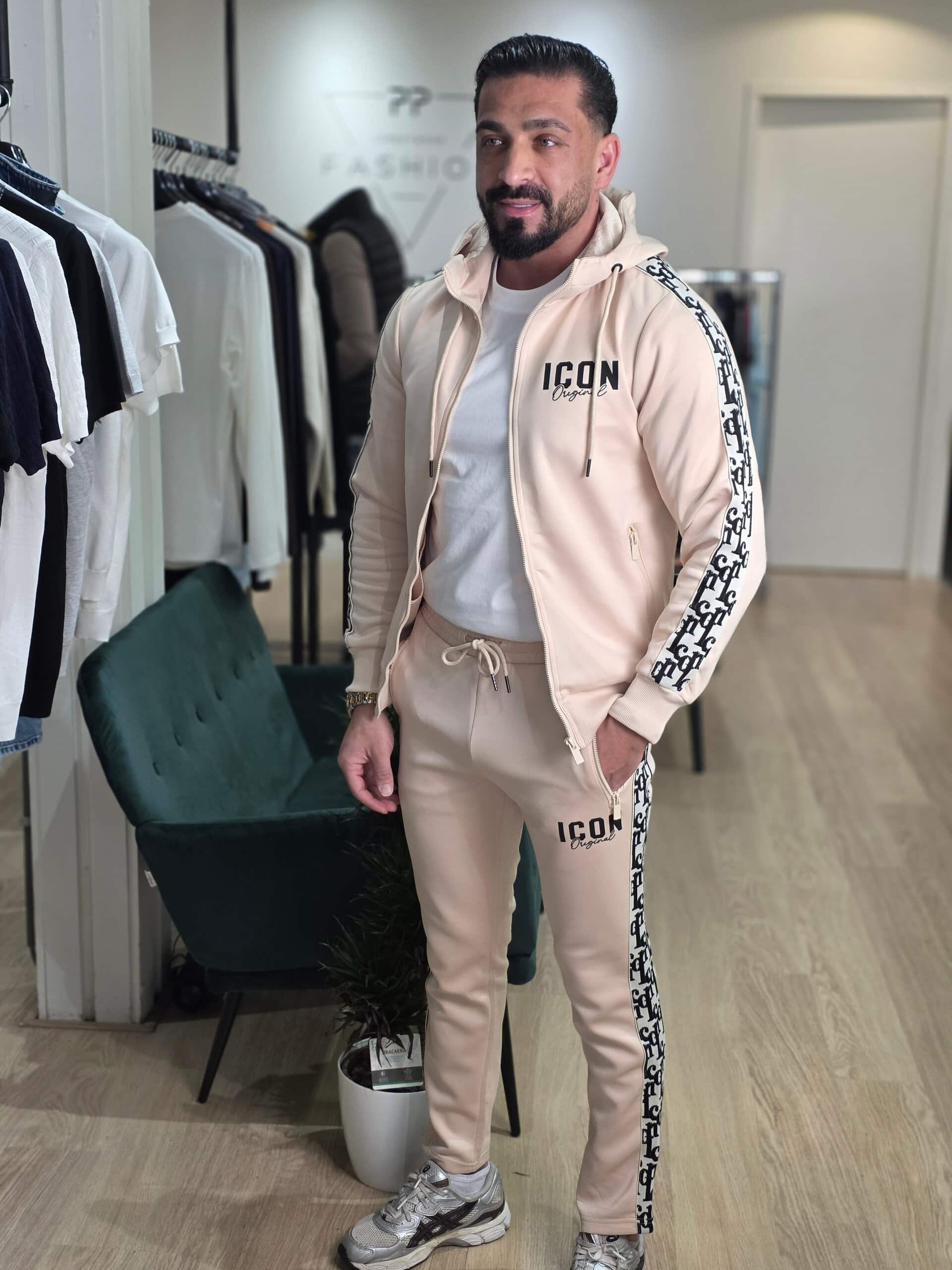 Icon2 Trainingspak Joggingpak Beige 1294