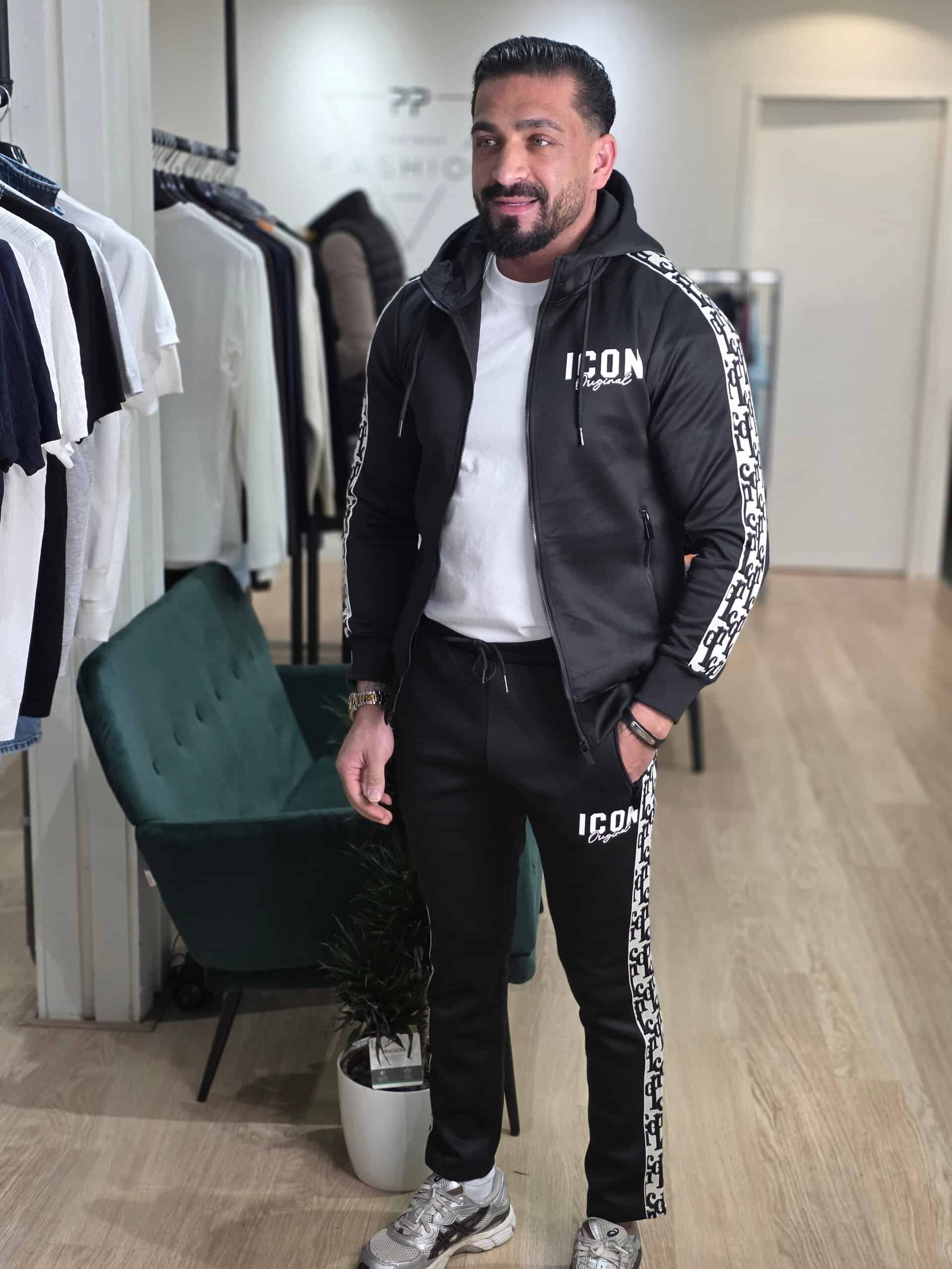 Icon2 Trainingspak Joggingpak Zwart 1294