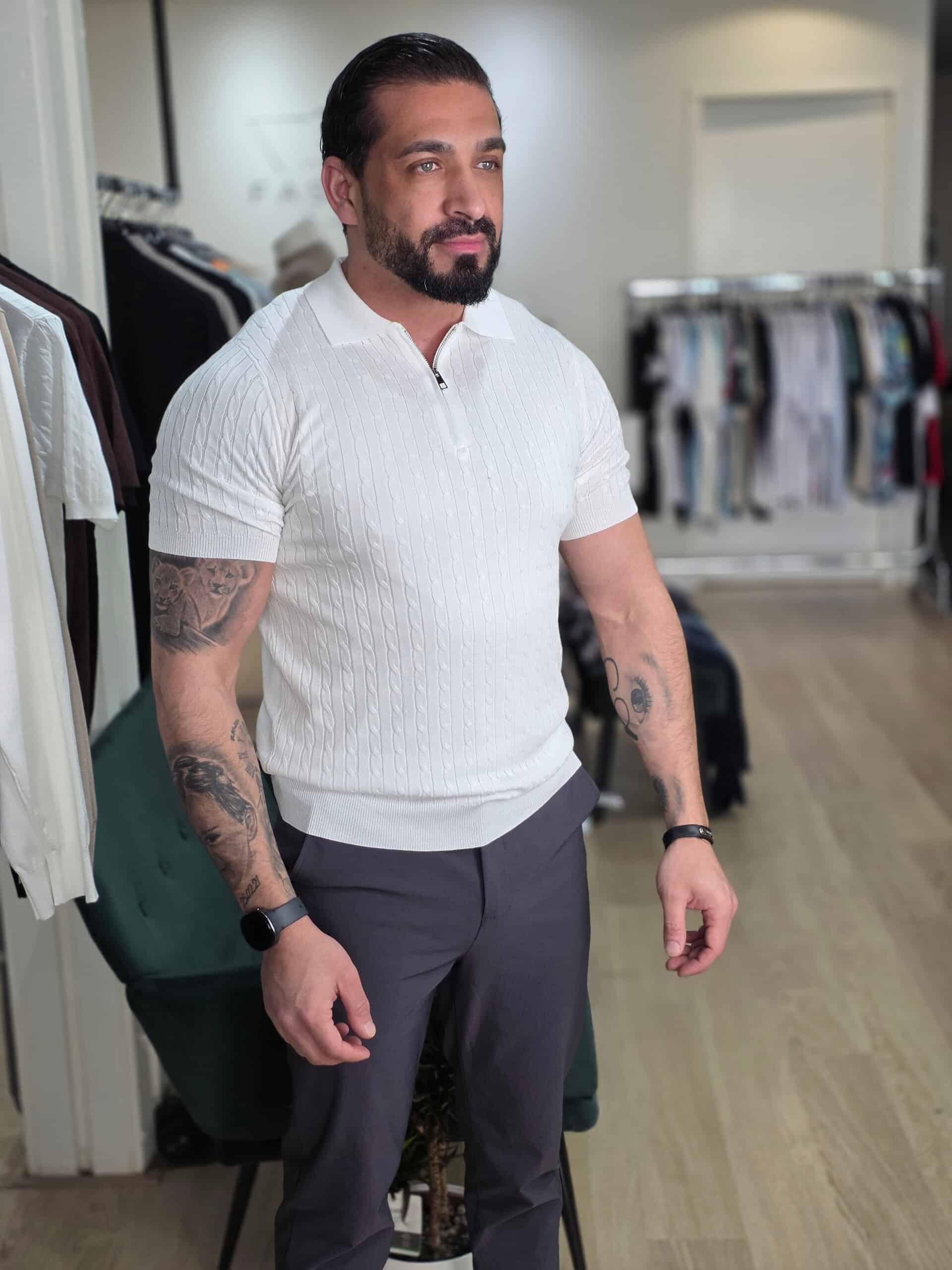 Kabel Polo met Ritssluiting Wit 805