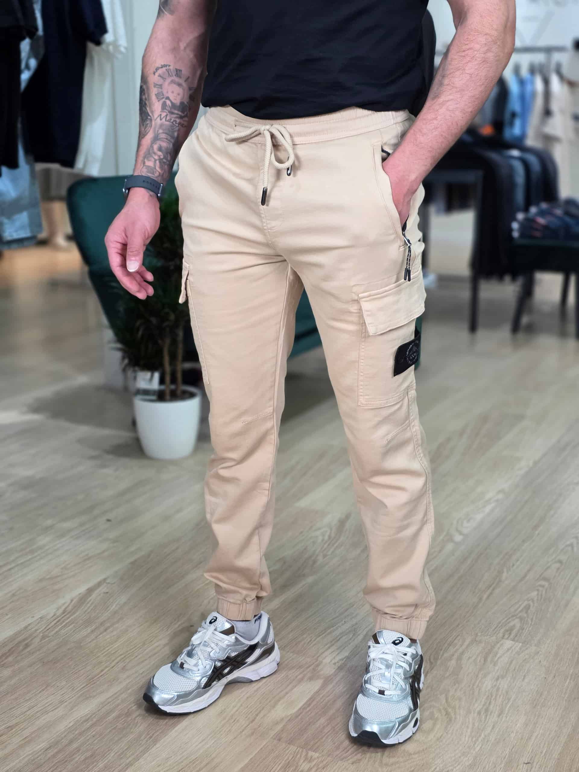 Icon Cargo broek Stretch Beige 1448