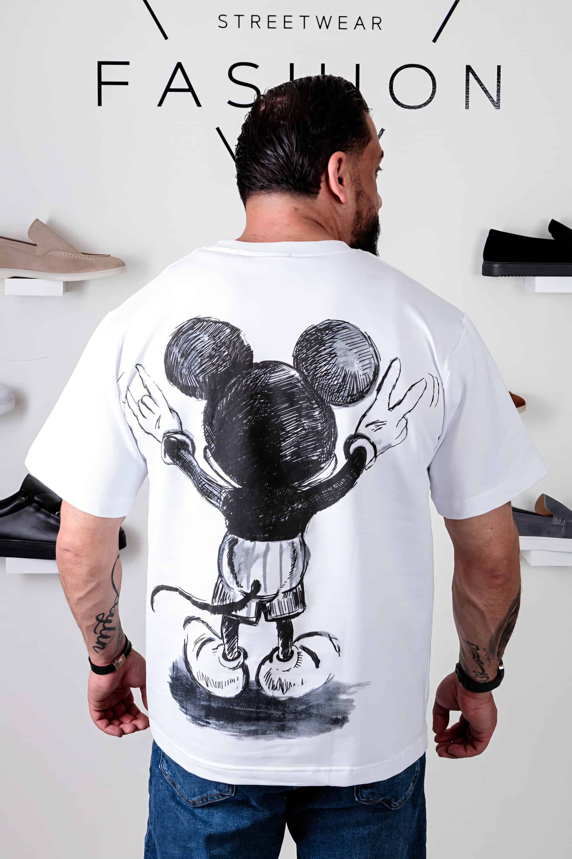 Mickey Mouse Oversized T-shirt Wit 104