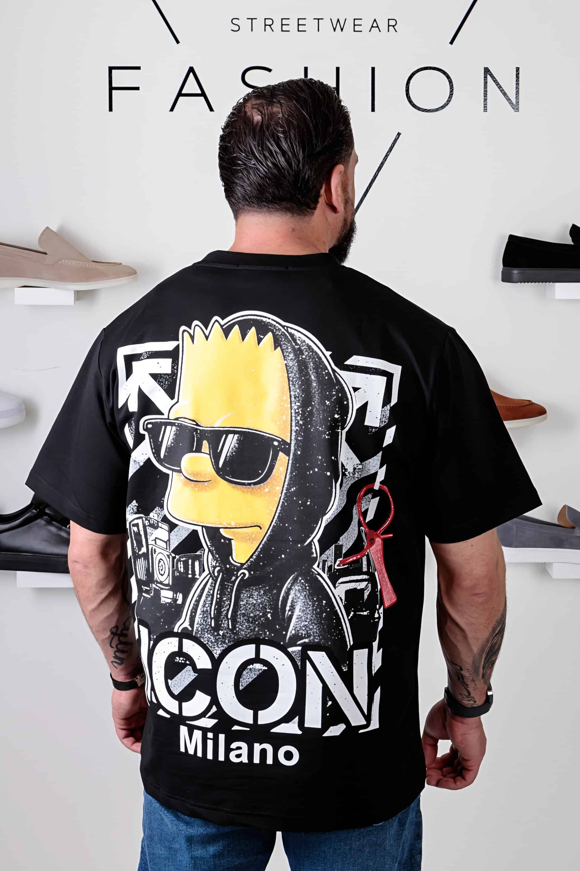 Bart Simpson Oversized T-shirt Zwart 127