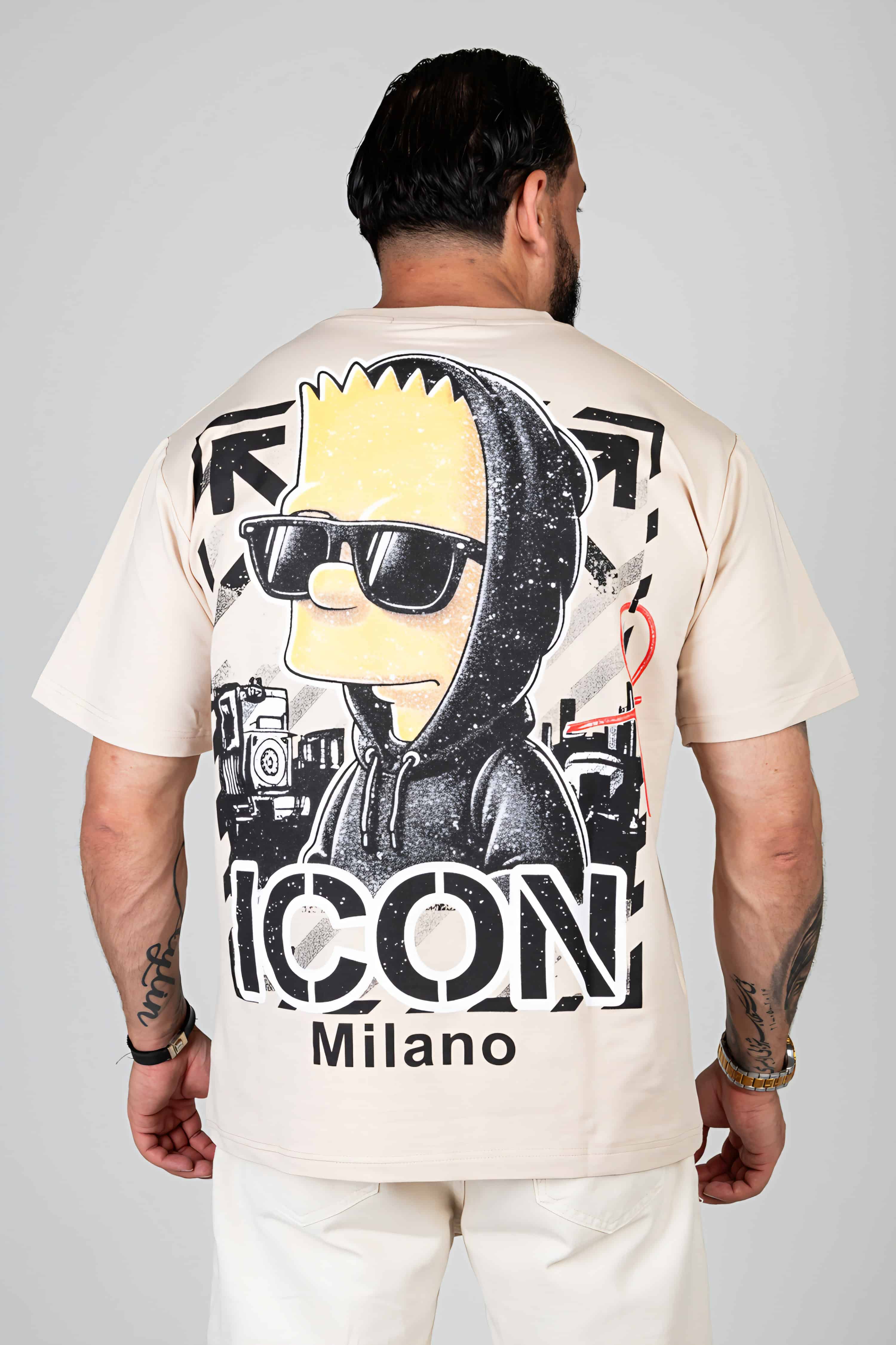Bart Simpson Oversized T-shirt Beige 127