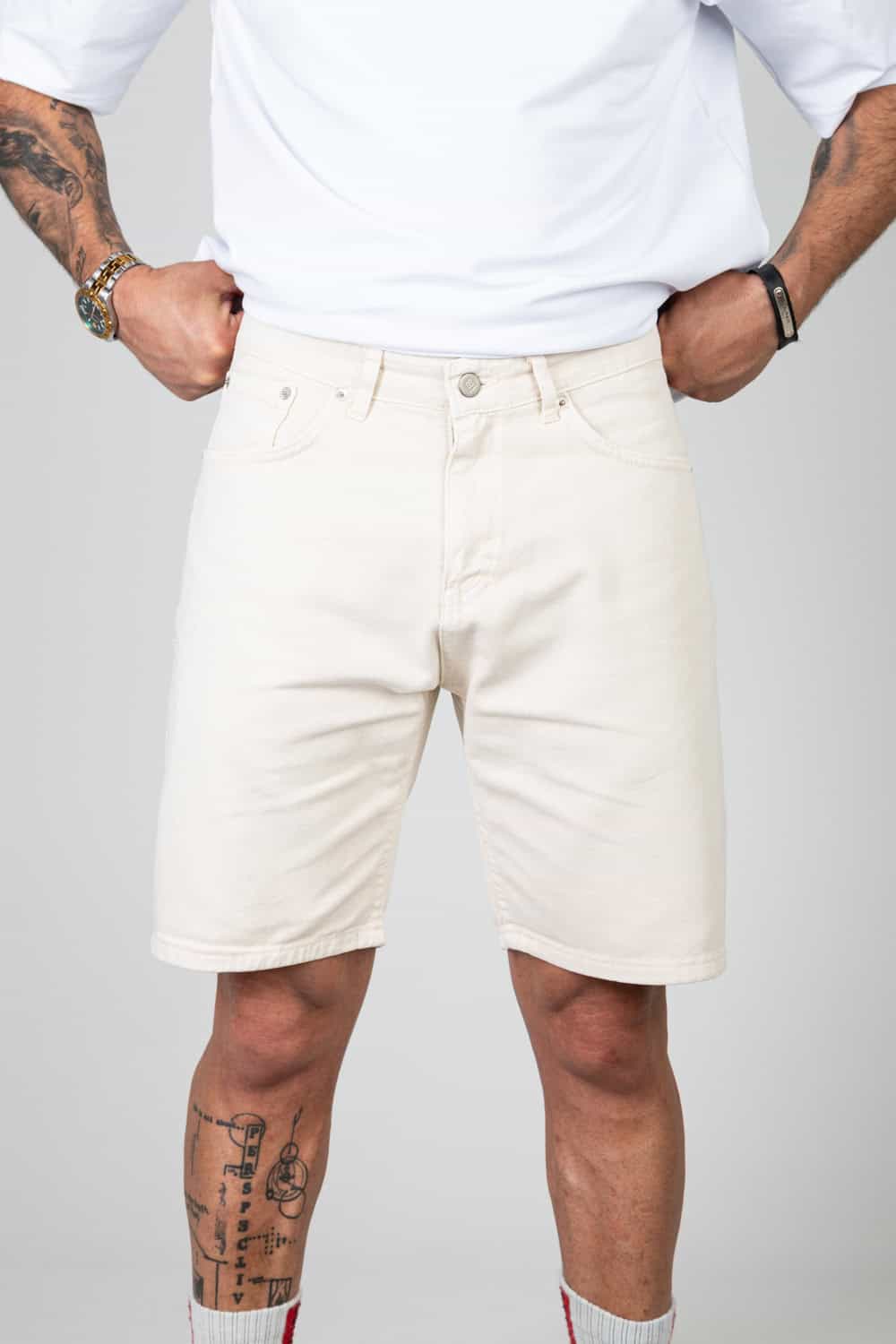 Denim short Beige 397