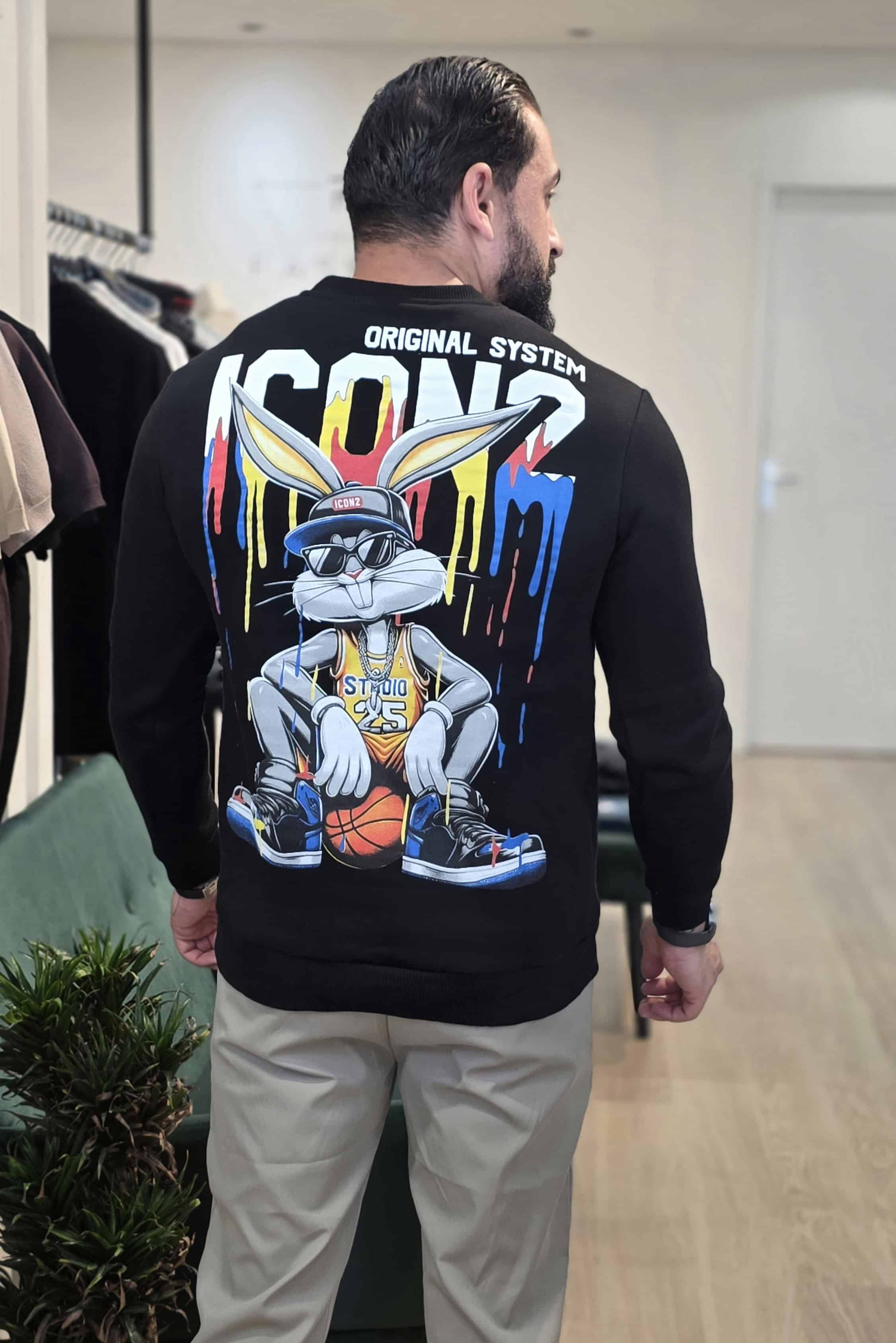 Icon2 Bunny  Sweater Zwart 1424